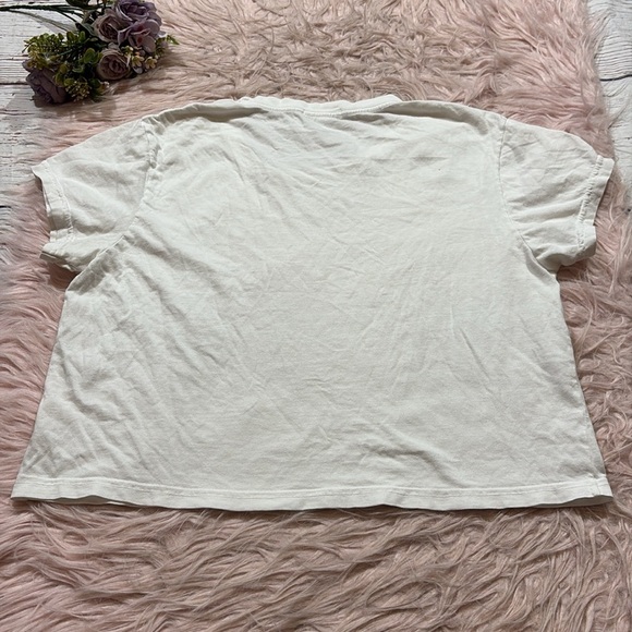 Madhappy White Cropped Short Sleeve Crew Tee sz M - Picture 9 of 9